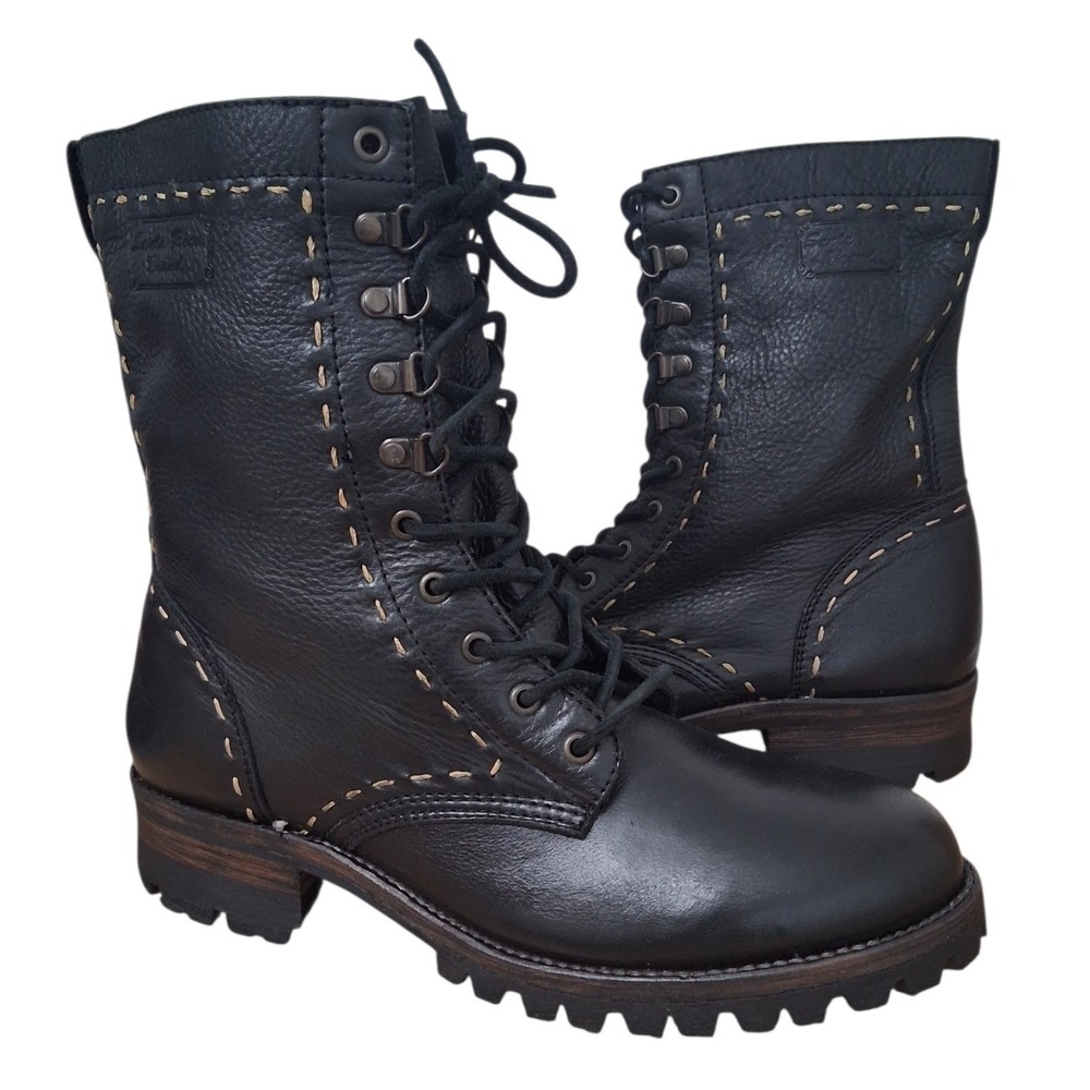 Santa Rosa Bed Stu Vibram Mens size 11 Leather Western Gothcore Emo Grunge Boots